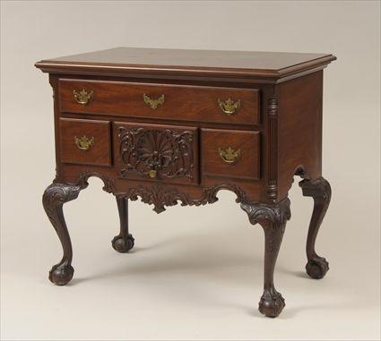 Appraisal: Philadelphia Chippendale-Style Carved Mahogany Dressing Table x x in