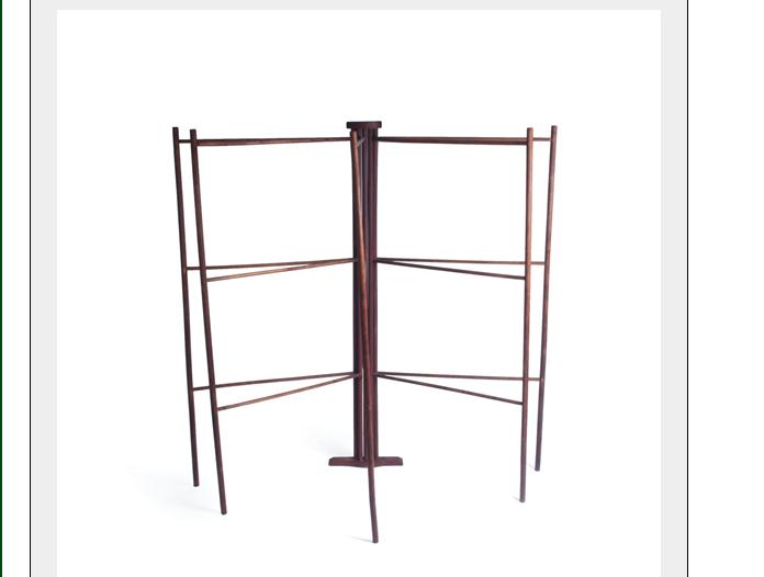 Appraisal: EARLY AMERICAN FOUR-SECTION TURNED DRYING RACK WITH SHOE FEET PROBABLY