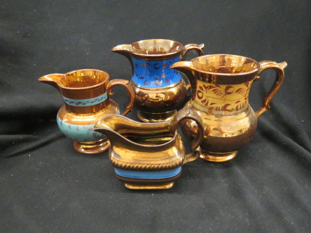 Appraisal: Copper Luster Pitchers th century to excellent