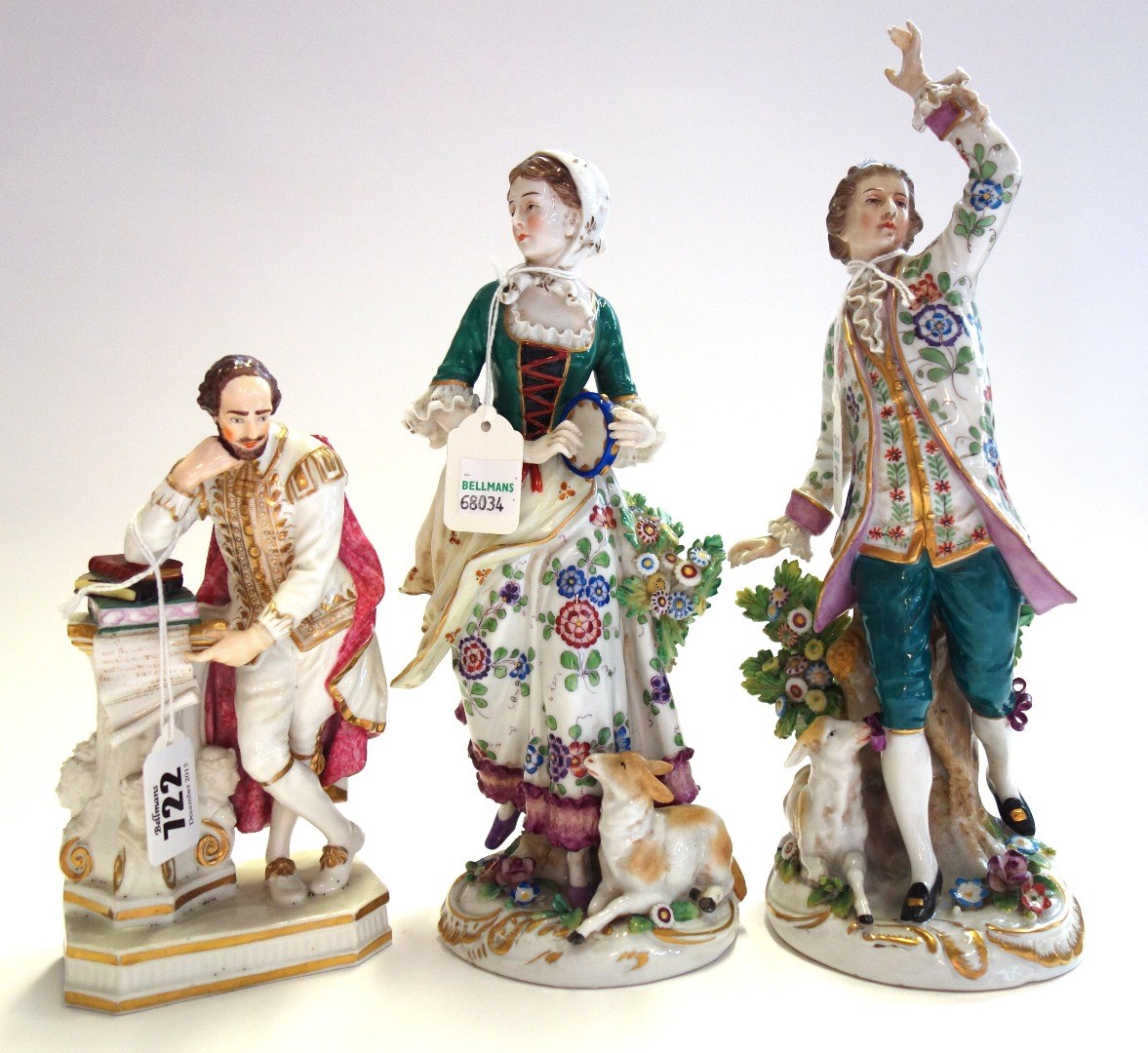 Appraisal: A Derby porcelain figure of Shakespeare early th century on