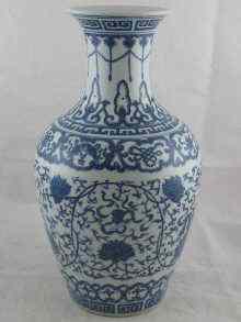 Appraisal: A Chinese blue and white vase the base with mark