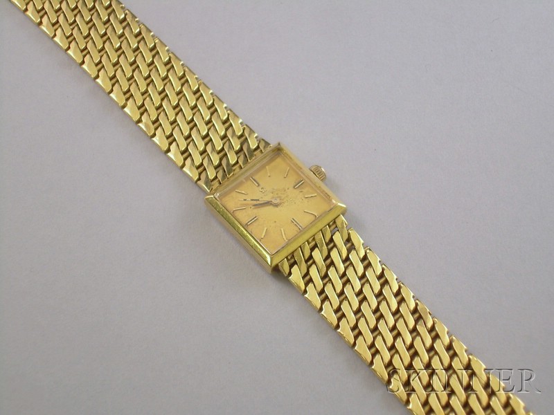 Appraisal: Lady's kt Gold Omega Bracelet Wristwatch total dwt