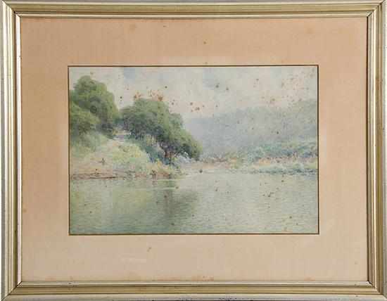 Appraisal: Paul Sawyier Kentucky New York - RIVER LANDSCAPE watercolor framed