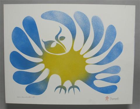 Appraisal: SIMON BRASCOUPE GROUP OF FIVE PRINTS Print 'Elk and Owl'