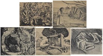 Appraisal: A Collection of Five Mexican Signed Prints Including Fernando Castro