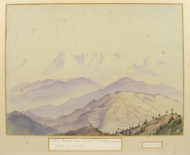 Appraisal: Nauda Devi - Watercolour of a mountain range signed and