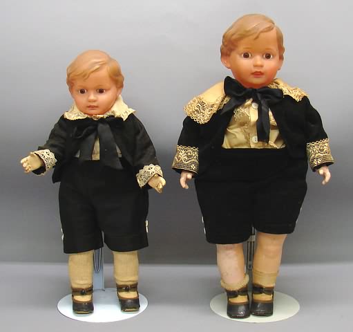 Appraisal: Lot of celluloid baby dolls Turtle mark with celluloid socket