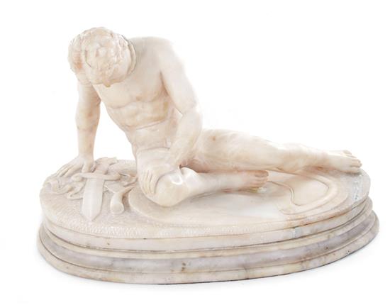 Appraisal: Continental sculpture The Dying Gaul late th century carved stone