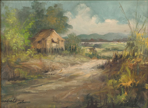 Appraisal: Town of the Chaguanas in central Trinidad oil on canvas