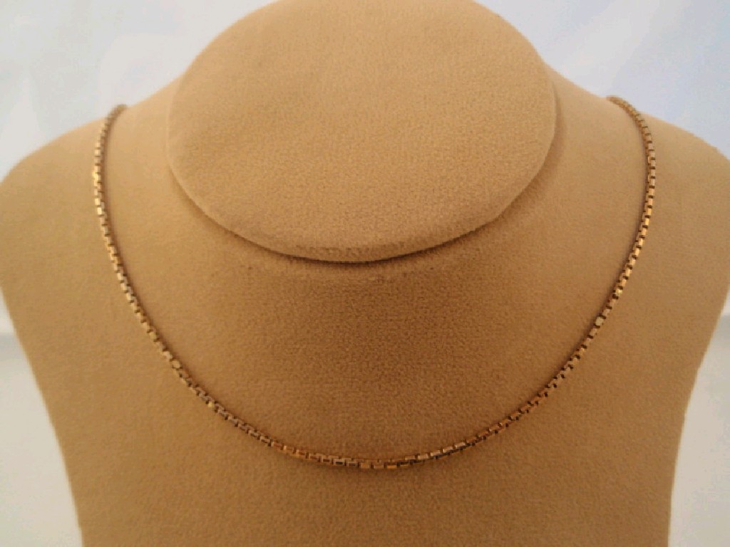 Appraisal: A box link neckchain import hallmarks ct cm long g