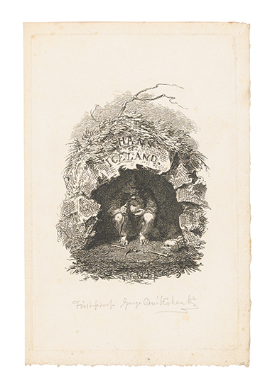 Appraisal: CRUIKSHANK GEORGE Group of proof etchings for Victor Hugo's Hans