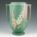 Appraisal: Roseville Foxglove double handled vase in pink and blue Marked