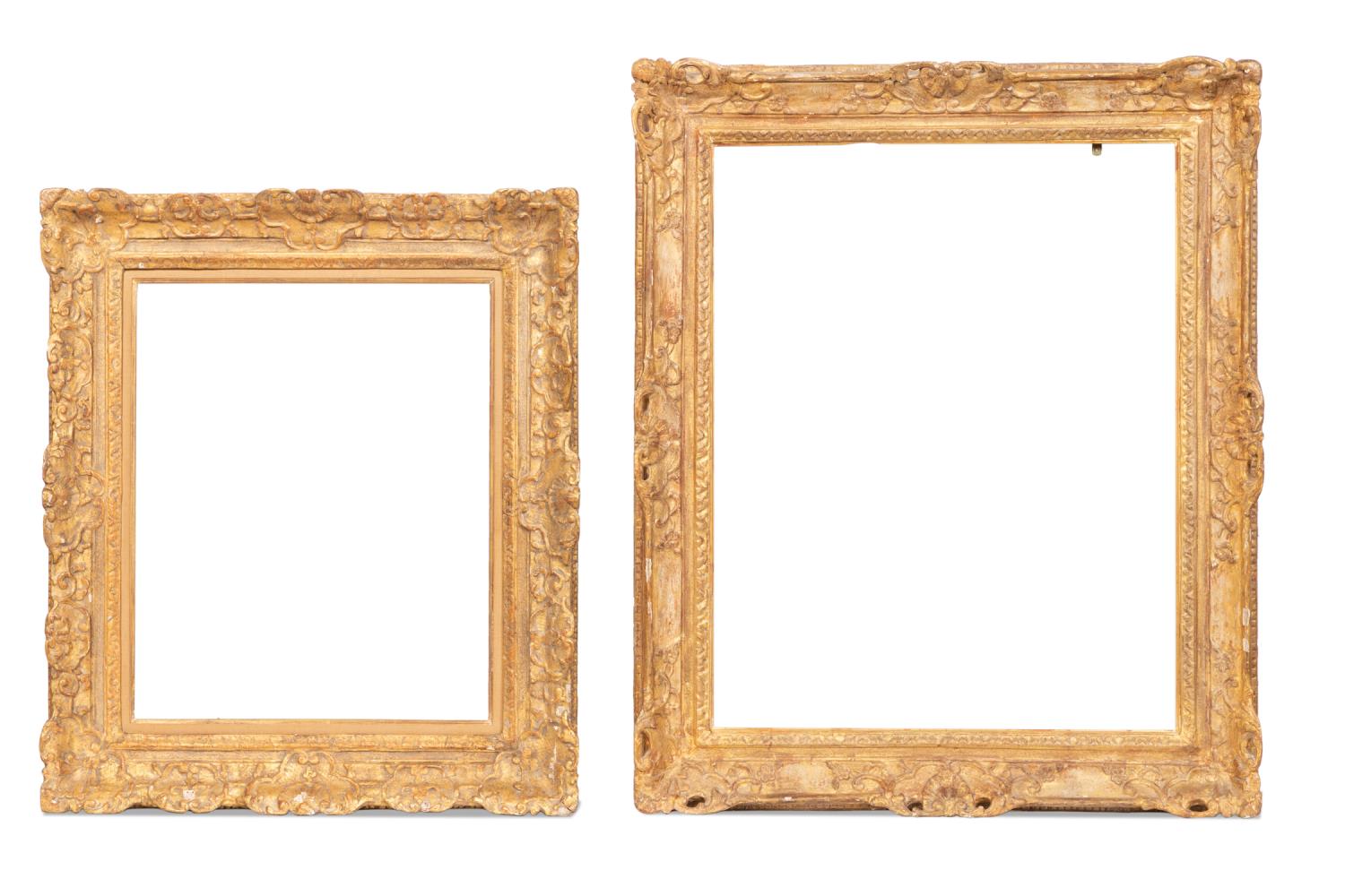 Appraisal: PR LOUIS XV STYLE GILTWOOD AND GESSO FRAMES Pair of