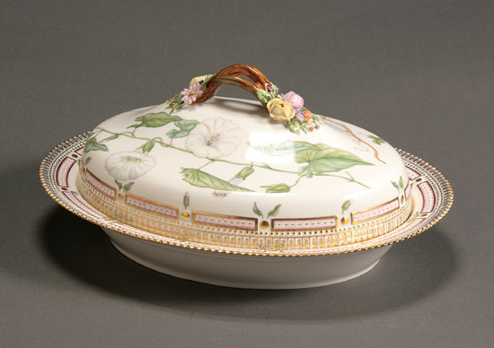 Appraisal: Royal Copenhagen 'Flora Danica' Covered Vegetable Dish Dated - Lid