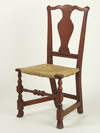 Appraisal: SIDE CHAIR - th C country Queen Anne Spanish foot