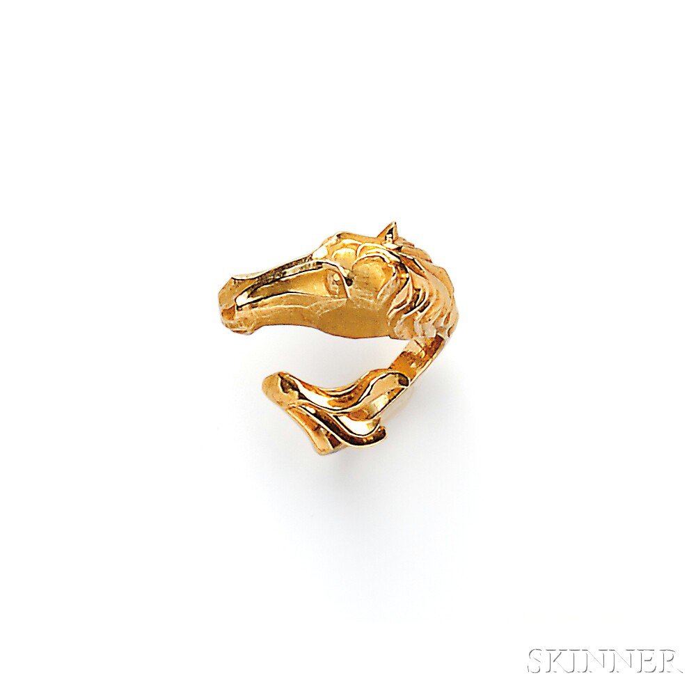 Appraisal: kt Gold Horse Ring dwt size Estimate - The absence