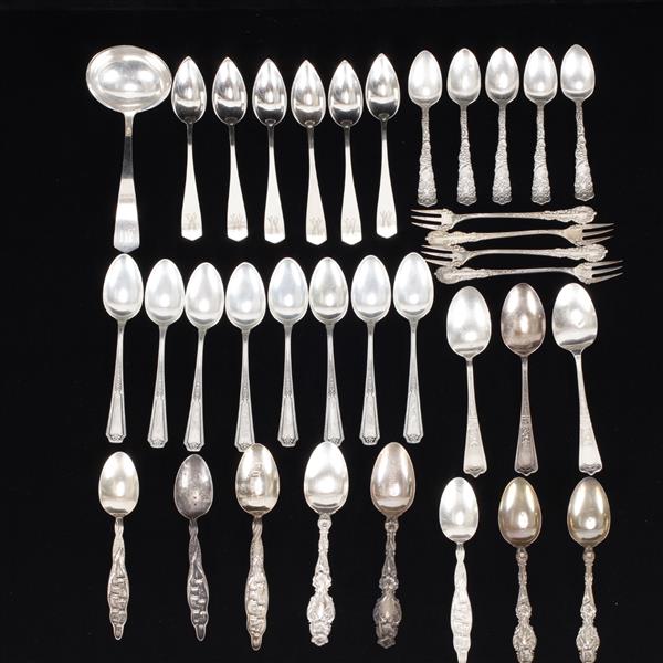 Appraisal: Group of sterling silver flatware including Towle Louis XIV Whiting