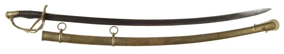 Appraisal: THOMAS GRISWOLD CAVALRY OFFICERS SABER partially stopped fullered blade with