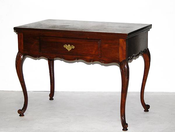 Appraisal: A Louis XV style walnut console height in width in