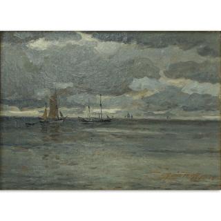 Appraisal: Victor Hugo Vilhelm Qvistorff Danish - Oil on masonite Sailing