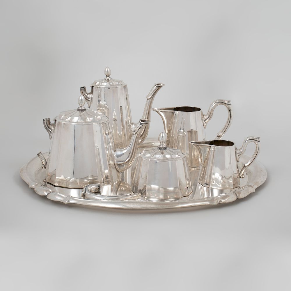 Appraisal: Continental Silver Six Piece Tea and Coffee Service Marked '