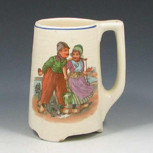 Appraisal: Roseville Dutch Creamware Mug Roseville Dutch Creamware mug Unmarked Small