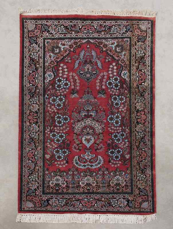 Appraisal: MODERN KASHMIRI HAND KNOTTED WOOL RUG ' '' x '