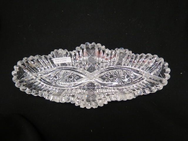 Appraisal: Cut Glass Celery Dish brilliant period x