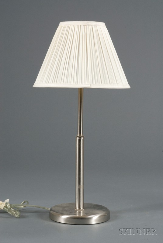 Appraisal: Table Lamp Seagram Collection Chrome Attributed to Walter Von Nessen