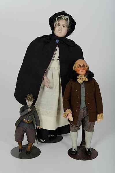 Appraisal: Benjamin Franklin Character Doll Plus American a ceramic doll depicting