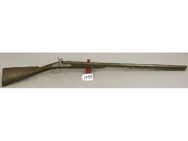 Appraisal: Van Want Son gauge NVS muzzle loading shotgun Stock cracked