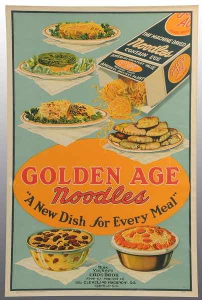 Appraisal: Golden Age Noodles Multiple Dish Poster Description Circa s Great