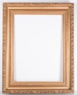 Appraisal: - x - gessoed and gilt picture frame with a