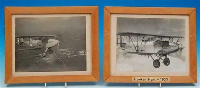 Appraisal: TWO HAWKER HART BI-PLANES of Bomber Squadron flying over Bicester