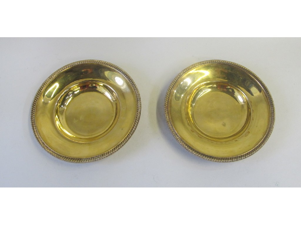 Appraisal: Pair of George III silver gilt dishes London