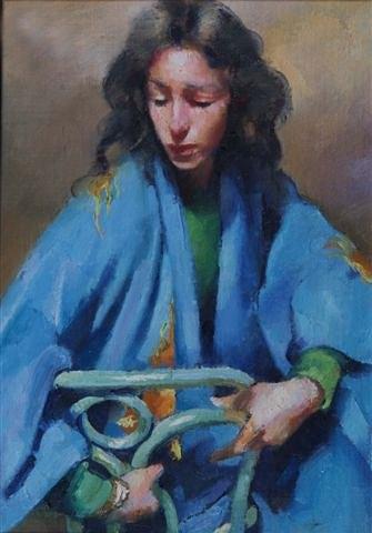 Appraisal: ROBERT O LENKIEWICZ British - Portrait of Yana Trevail Studio