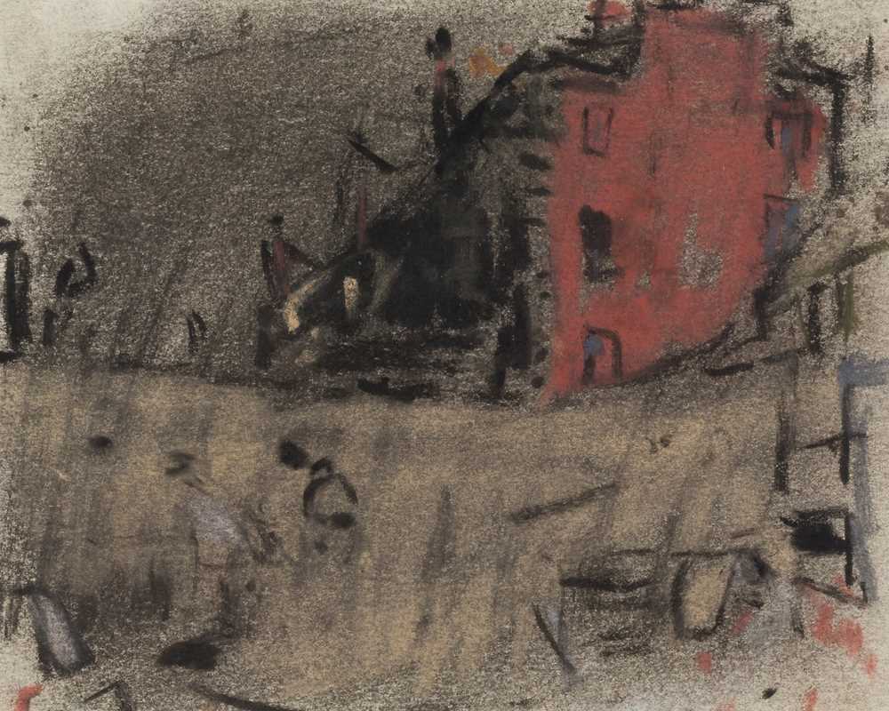 Appraisal: JOAN EARDLEY R S A SCOTTISH - RED SAND-STONE GABLE