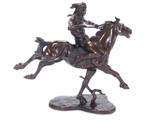 Appraisal: John Weaver Bronze Sculpture ''Indian Hunter'' Franklin Mint '' high