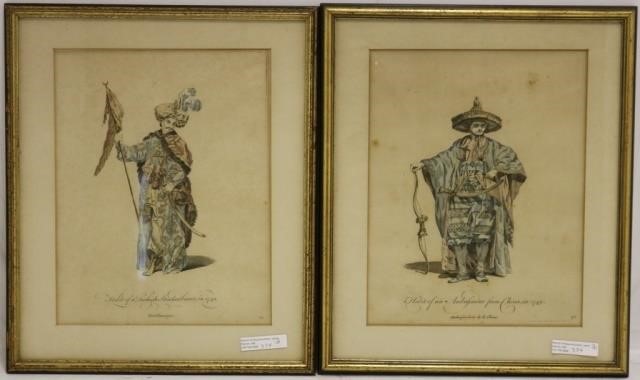 Appraisal: TWO SIMILAR AQUATINT ENGRAVINGS FROM THECOLLECTION OF THOMAS JEFFERIES GEOGRAPHER