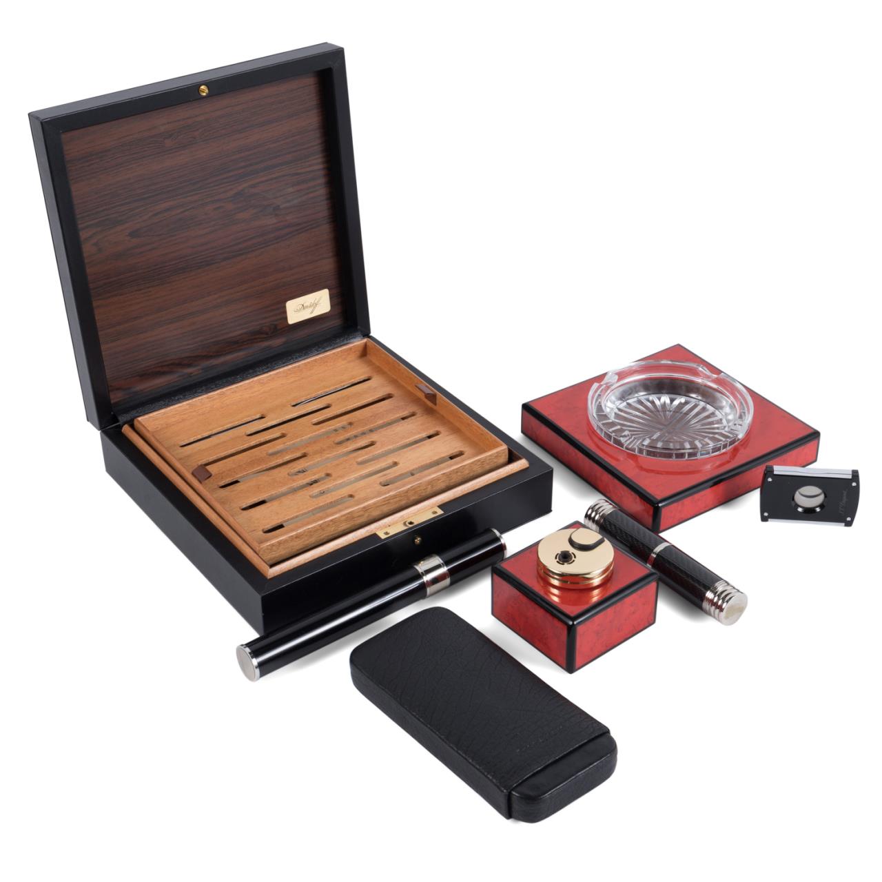 Appraisal: PC GROUP OF CIGAR ACCESSORIES INCLUDING DAVIDOFF Group of seven