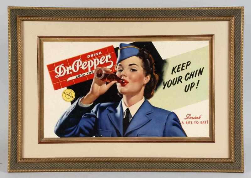 Appraisal: Cardboard s Dr Pepper Horizontal Poster Description Beautifully matted and