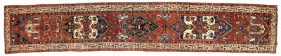 Appraisal: Baktiari runner two large central medallions with pendants on a