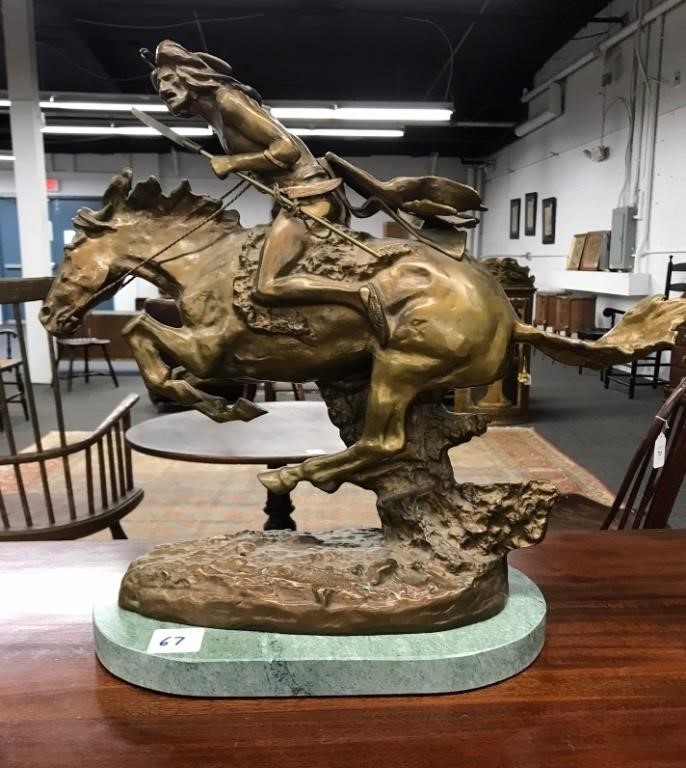 Appraisal: Frederic Remington bronze 'Indian Warrior' h x w x d