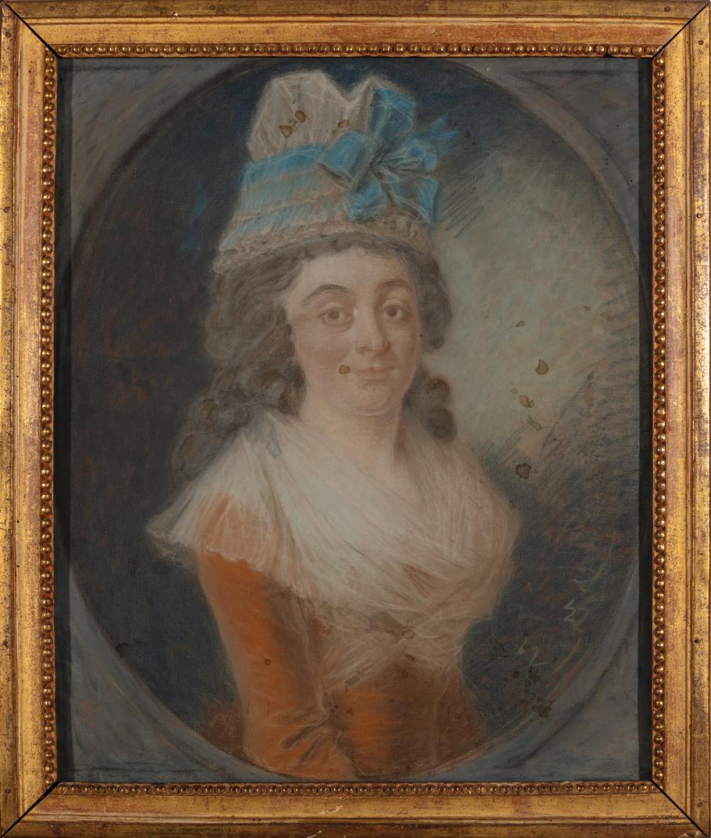 Appraisal: French School c Portrait of a Lady pastel on paper