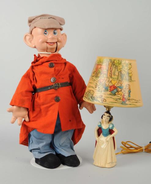 Appraisal: Lot of Dopey Doll Snow White Lamp Includes a ventriloquist