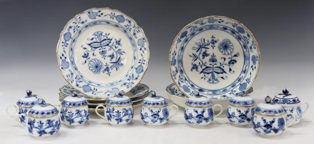 Appraisal: lot of German blue and white porcelain service Meissen in