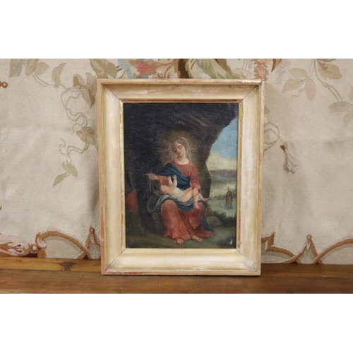 Appraisal: Unknown Antique late th century French Madonna child oil on