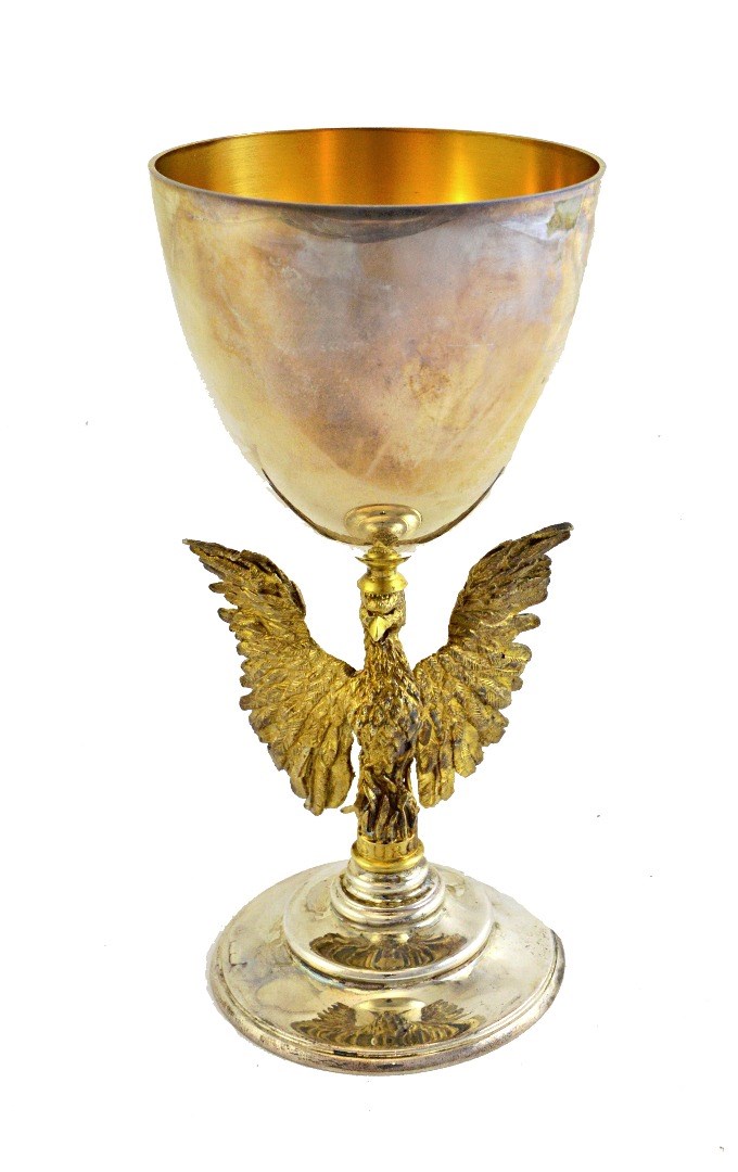 Appraisal: A silver and gilt goblet commemorating The Three hundredth Anniversary