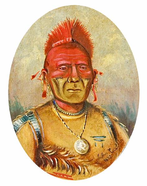 Appraisal: Attributed to George Catlin American - Horse Chief Head Chief