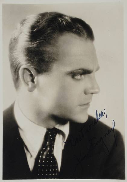 Appraisal: A James Cagney signed black and white photograph s A